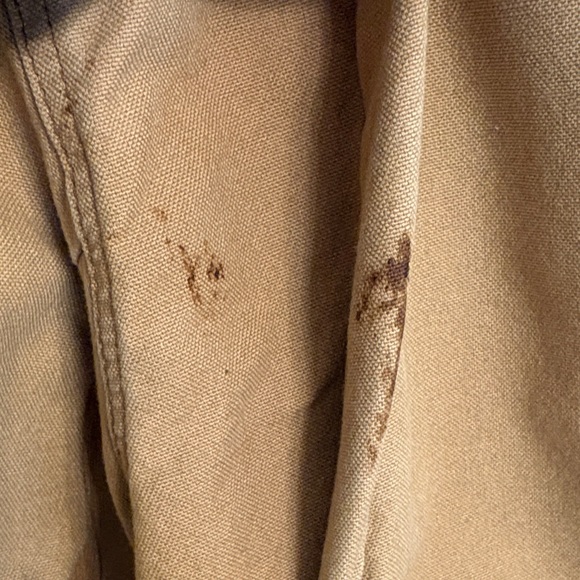 L.L. Bean Field Coat Men’s XL Tan Canvas Barn Jacket Plaid Lining - Picture 6 of 7